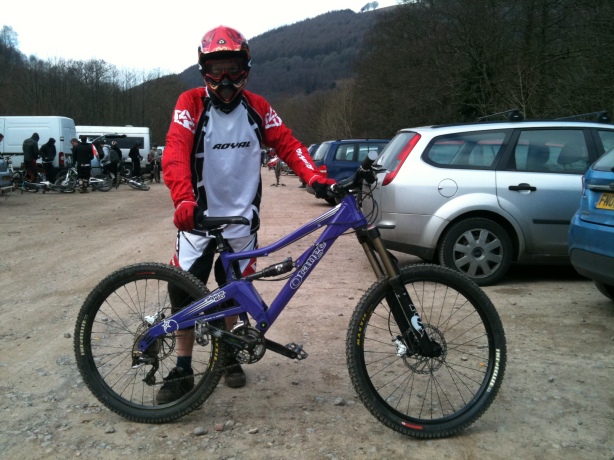 Mark with his Orange 160 at Cwmcarn